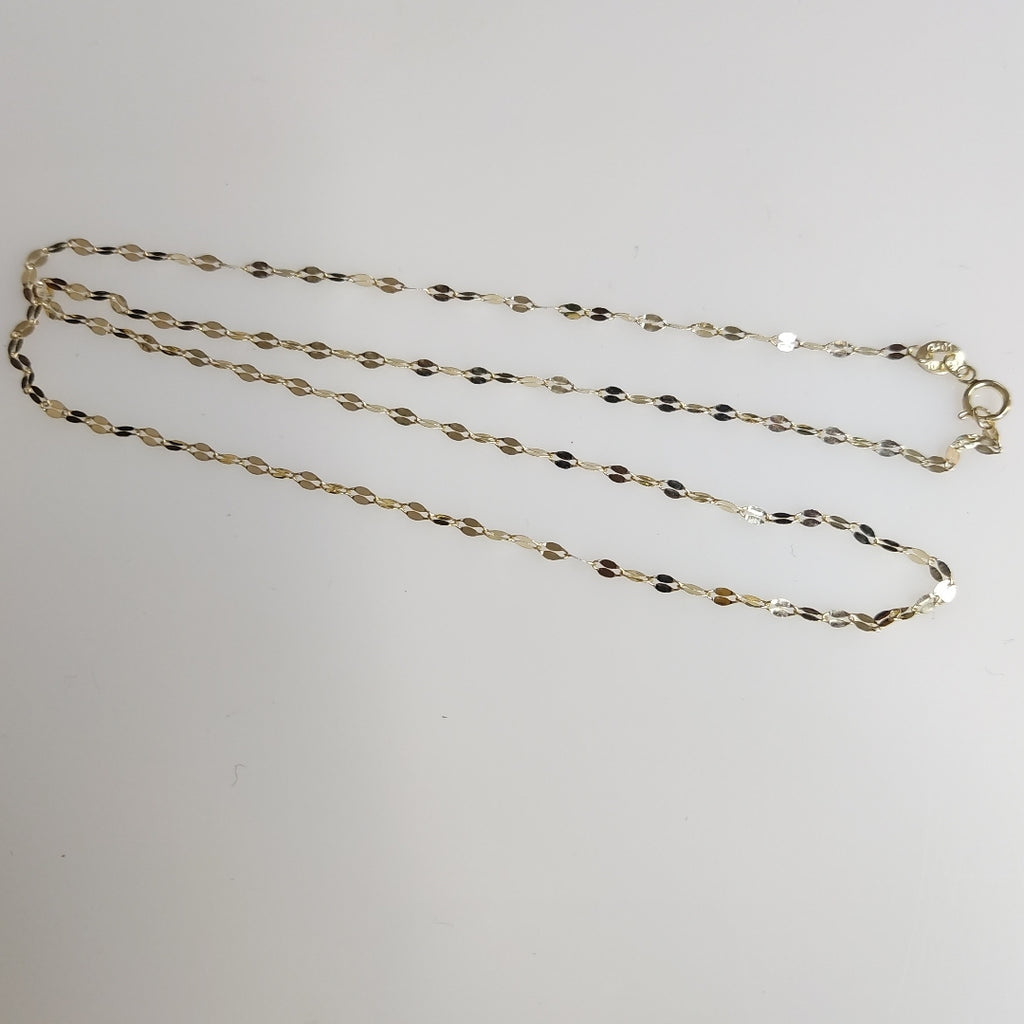 CADENAS TEJIDO ESPECIAL ORO 10K 50 CM 1 GR (NUEVO)