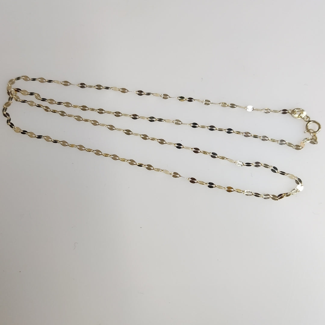 CADENAS TEJIDO ESPECIAL ORO 10K 50 CM 1 GR (NUEVO)