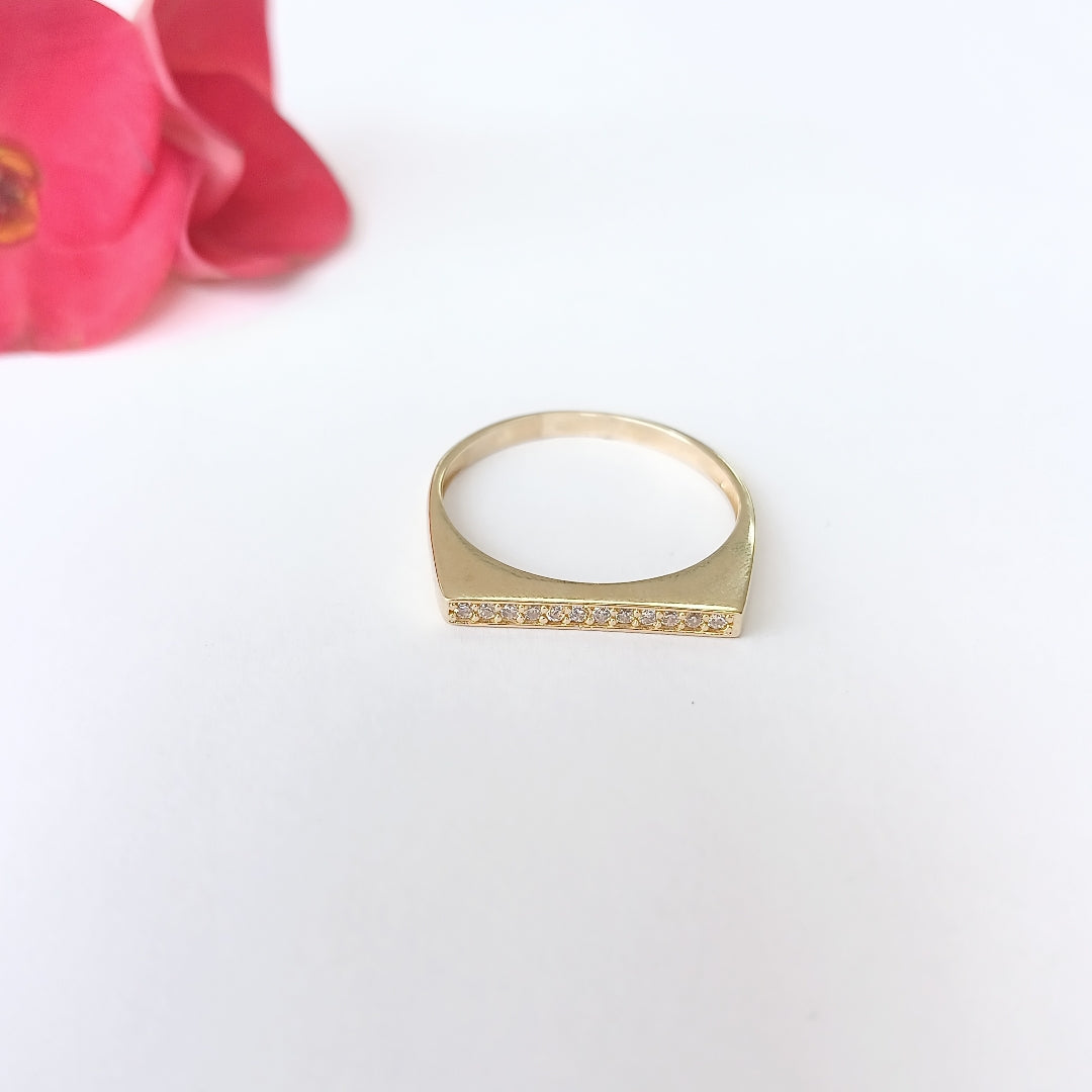 ANILLOS C/CIRCONIA ORO 10K TALLA 9 1.8 GR (NUEVO)