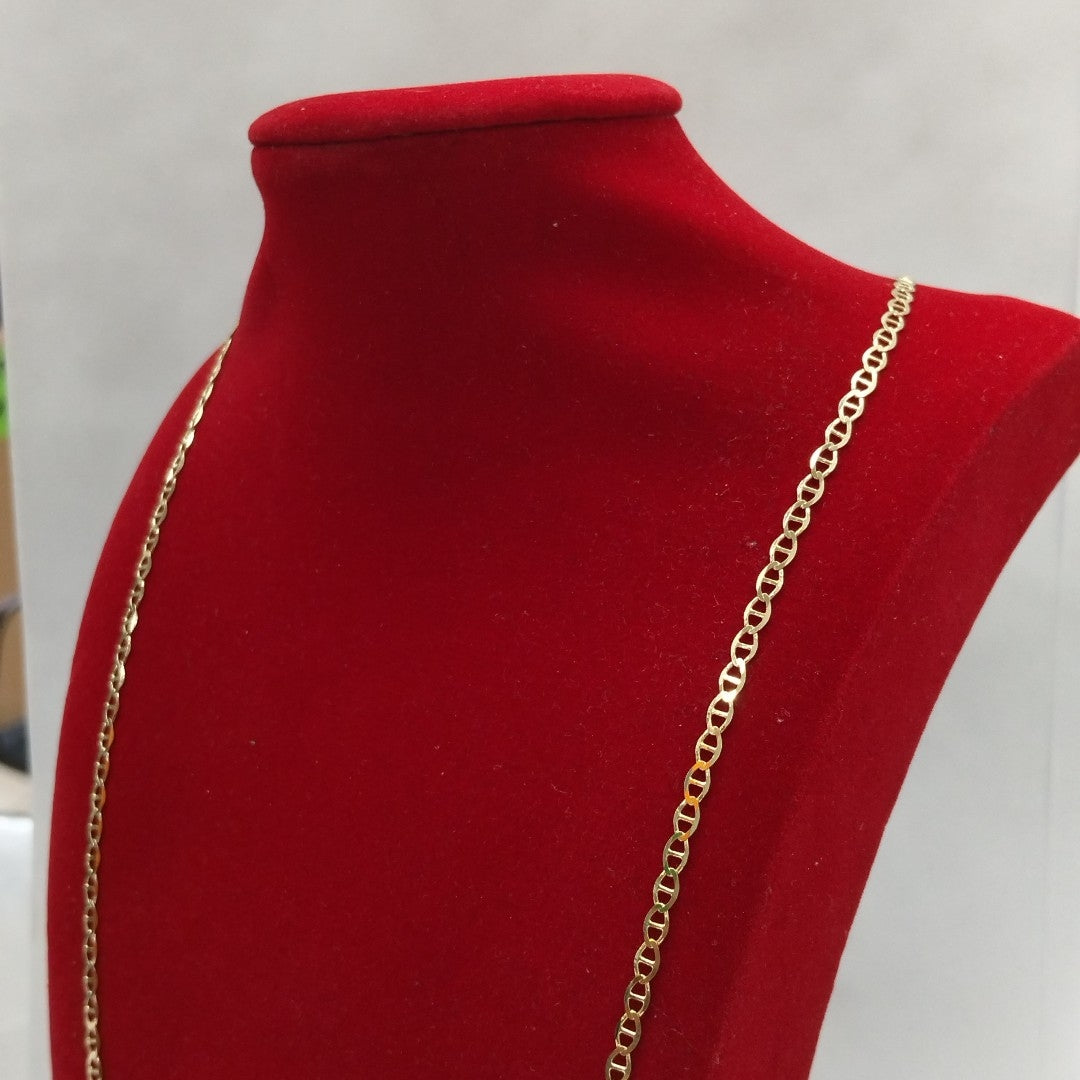 CADENAS TEJIDO GUCHI ORO 10K 60 CM 4.3 GR (NUEVO)
