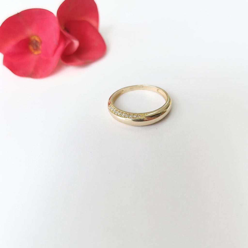 ANILLOS C/CIRCONIA ORO 10K TALLA 7.5 1.9 GR (NUEVO)