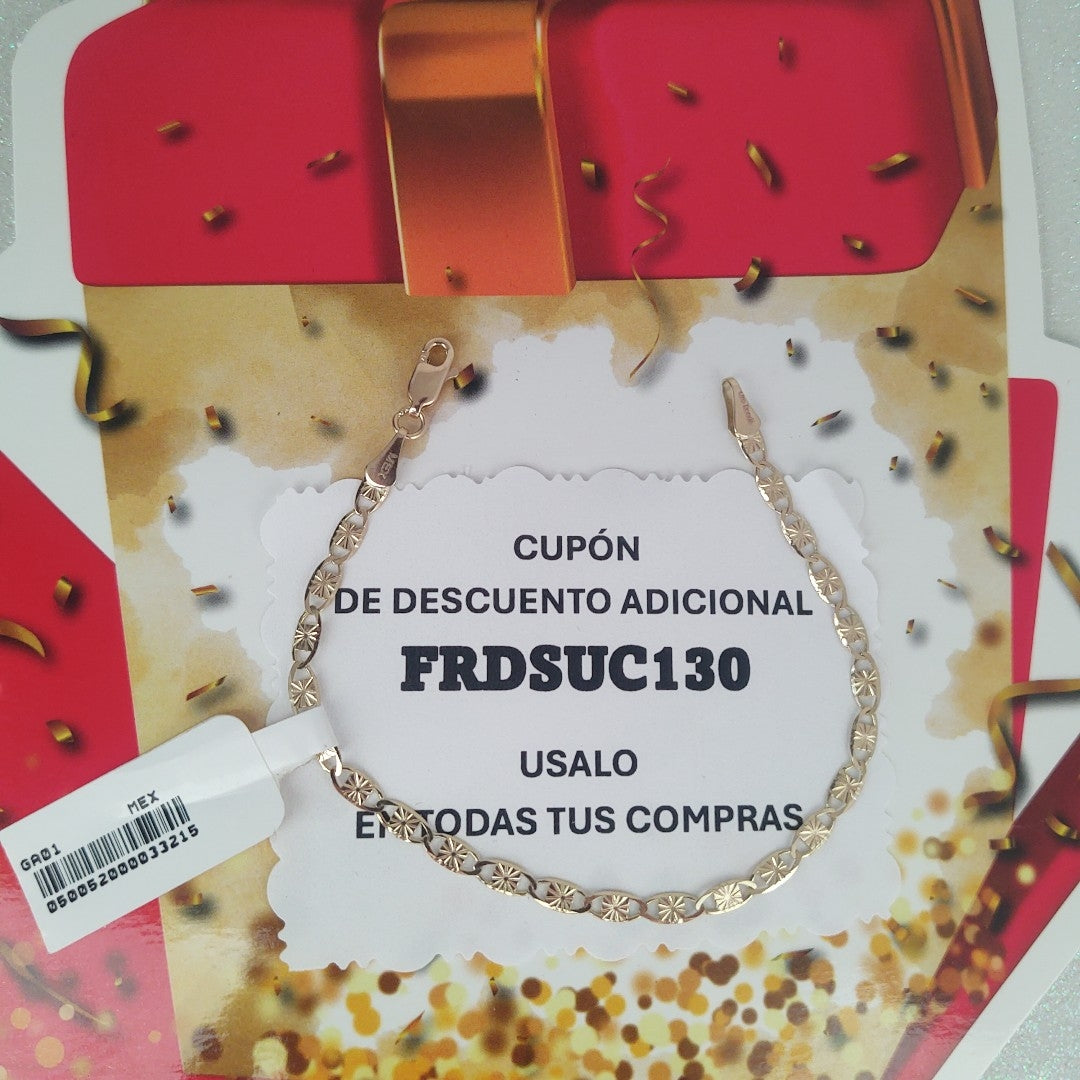 PULSERAS GUCHI ORO 14K 18 CM 2.9 GR (NUEVO)