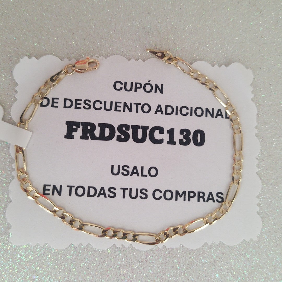 PULSERAS 3X1 ORO 14K 18 CM 2.9 GR (NUEVO)
