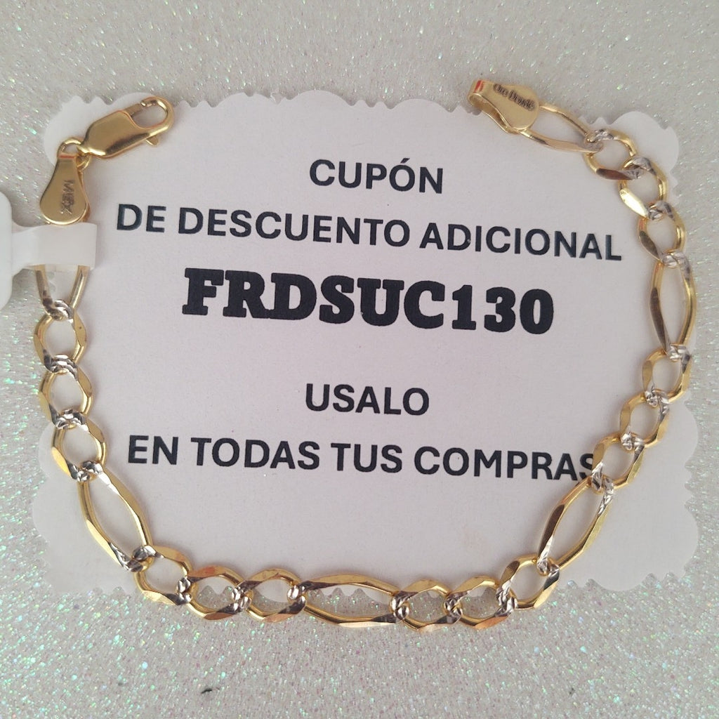PULSERAS TEJIDO 3X1 ORO 14K 18 CM 5.8 GR (NUEVO)