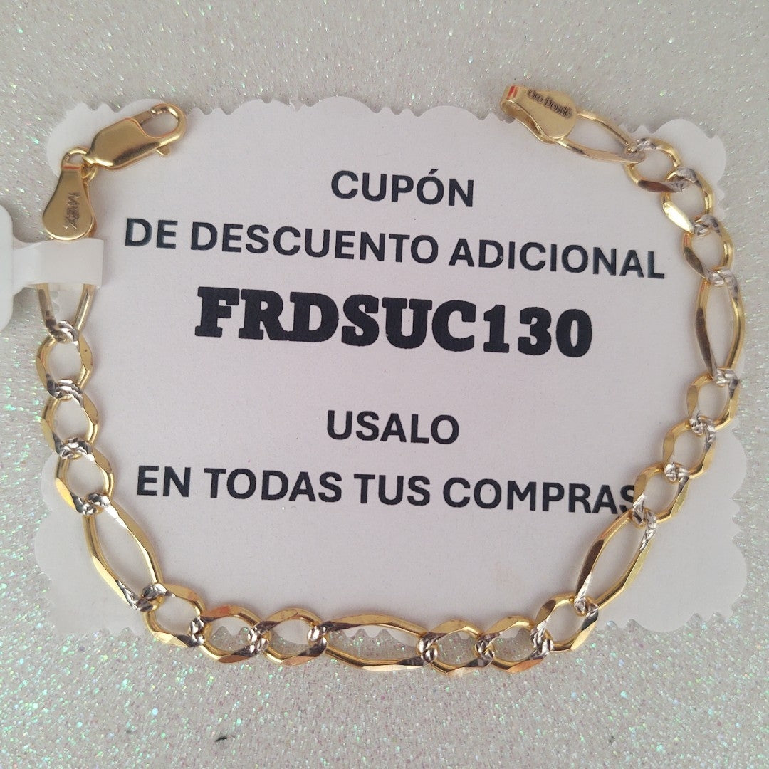 PULSERAS TEJIDO 3X1 ORO 14K 18 CM 5.8 GR (NUEVO)