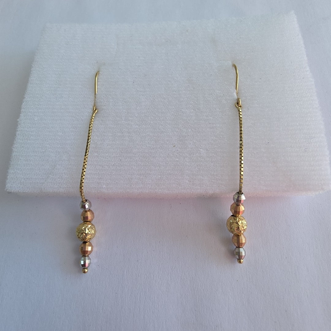 ARETES PAR ORO 14 K 1.7 GRMS (SEMINUEVO)