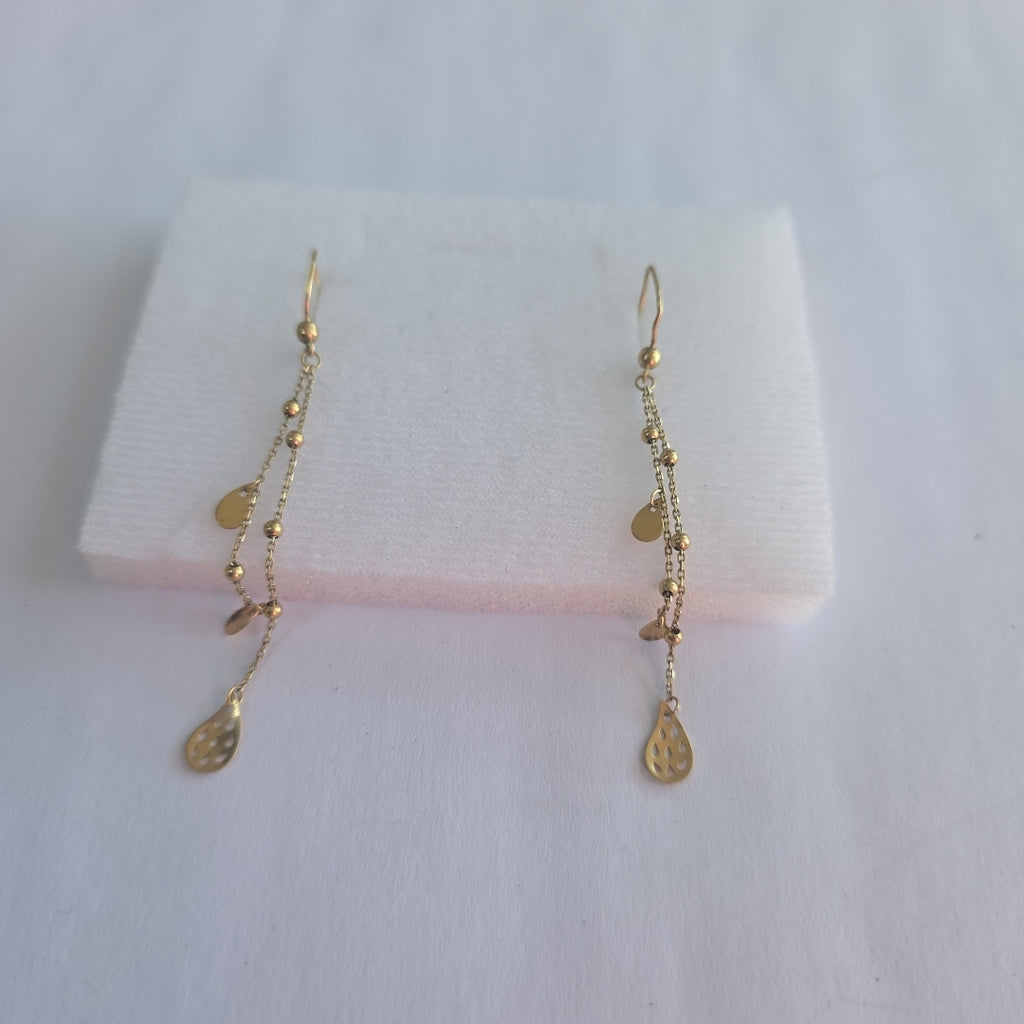 ARETES PAR ORO 14 K 1.2 GRMS (SEMINUEVO)