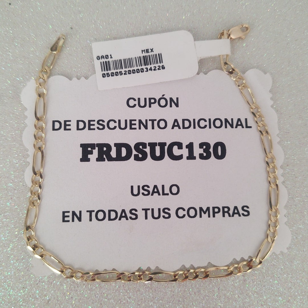 PULSERAS 3X1 ORO 14K 21 CM 3.3 GR (NUEVO)