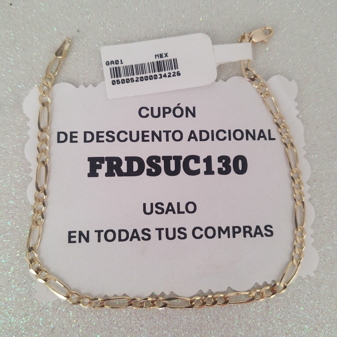 PULSERAS 3X1 ORO 14K 21 CM 3.3 GR (NUEVO)