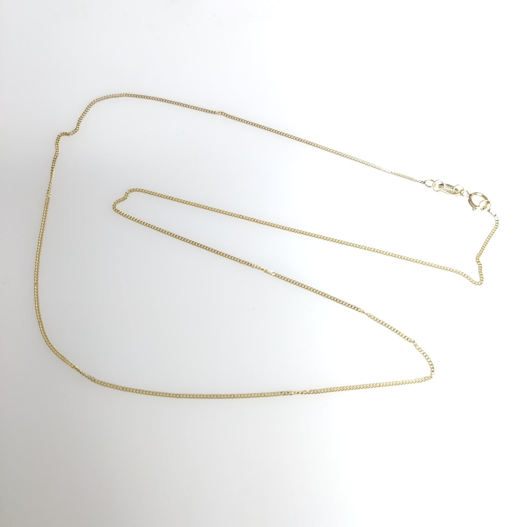 CADENAS TEJIDO BARBADA ORO 10K 50 CM 1.7 GR (NUEVO)