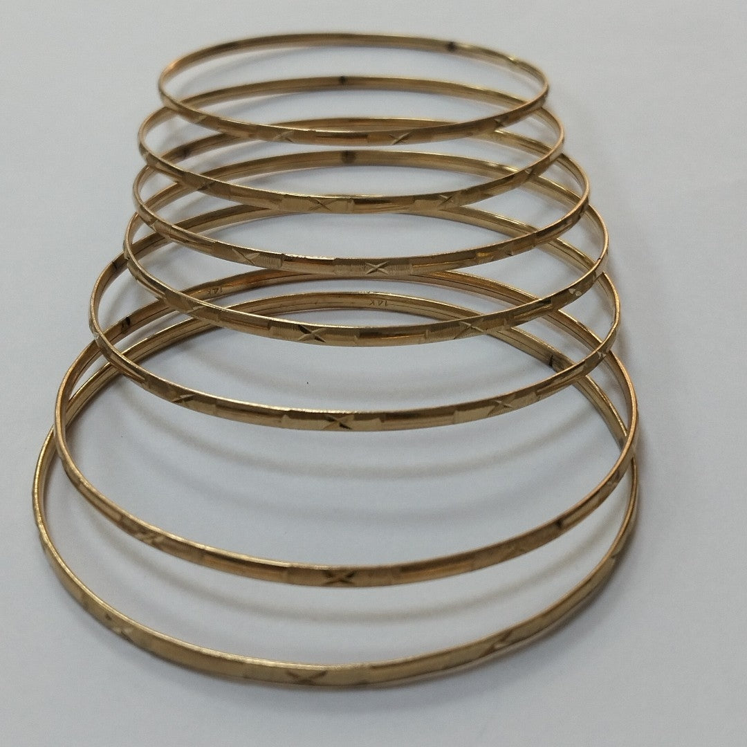 SEMANARIO DE PULSERAS ORO 14 K 29.3 GRMS (SEMINUEVO)