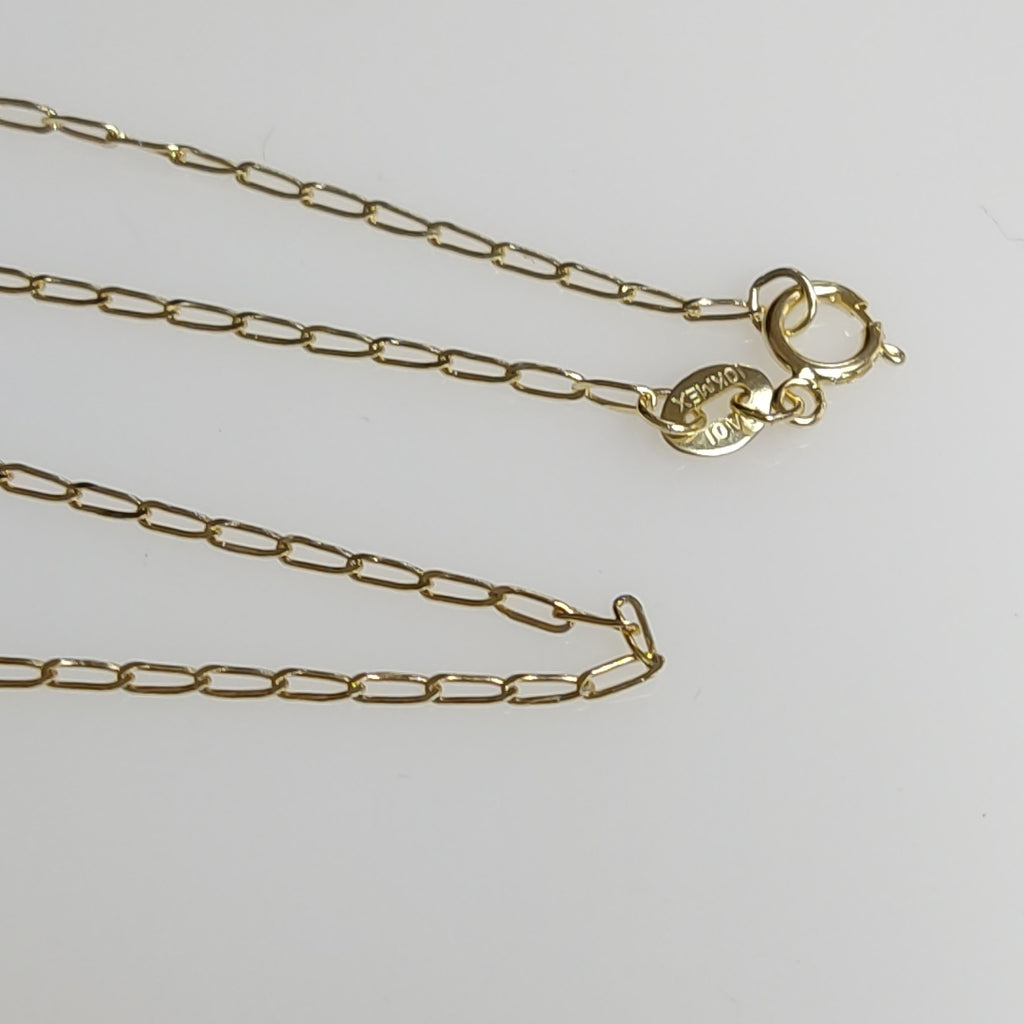 CADENAS TEJIDO ESLABONES ORO 10K 55 CM 1.9 GR (NUEVO)