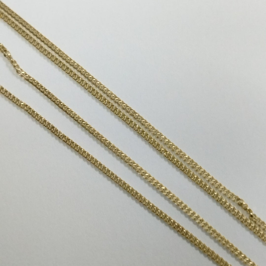 CADENAS TEJIDO BARBADA ORO 10K 55 CM 1.8 GR (NUEVO)