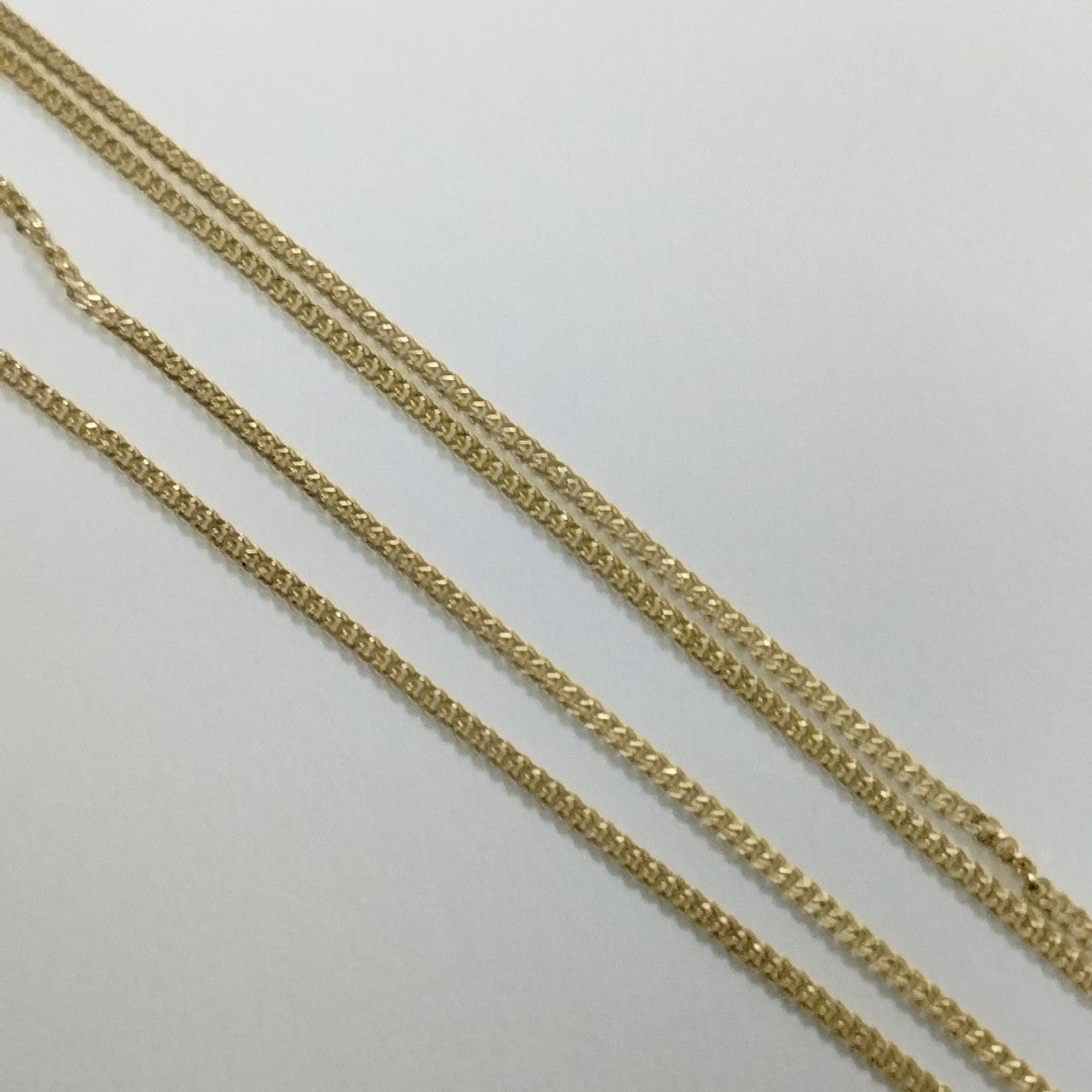 CADENAS TEJIDO BARBADA ORO 10K 55 CM 1.8 GR (NUEVO)