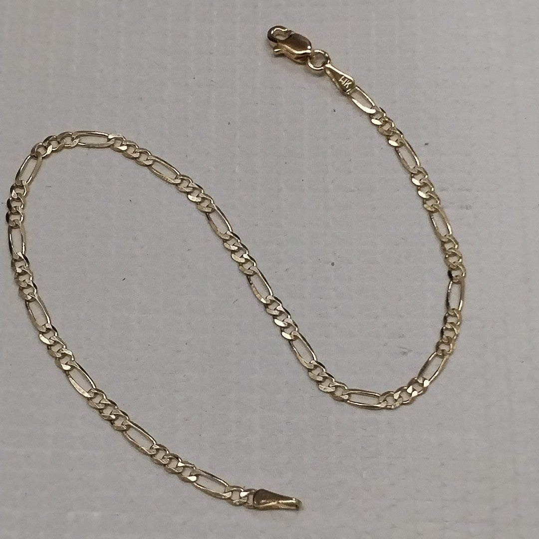 PULSERAS 3X1 ORO 14K 21 CM 2 GR (NUEVO)