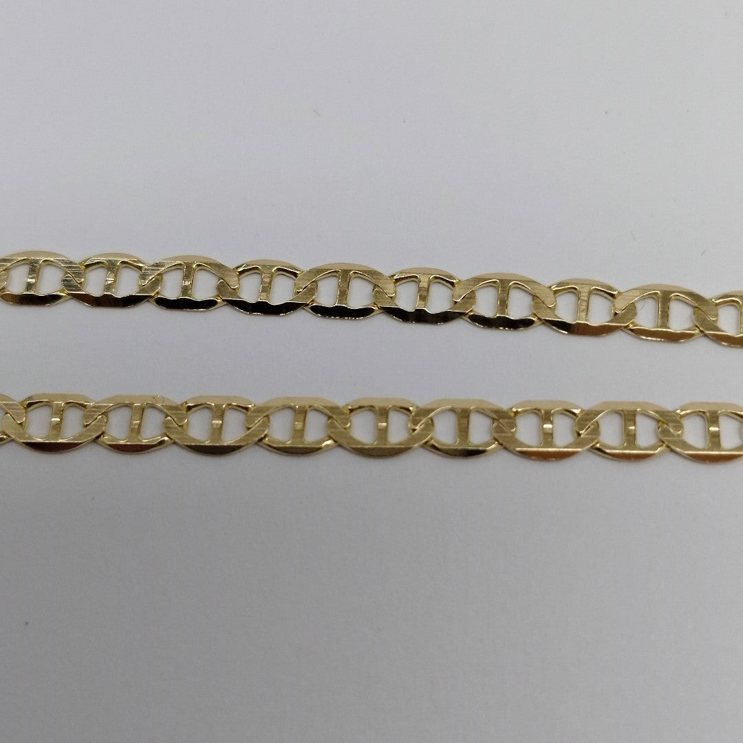 CADENAS TEJIDO MARINERA ORO 14K 50 CM 7.5 GR (NUEVO)