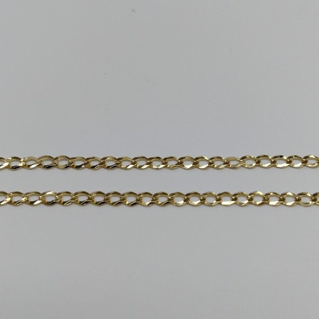 CADENAS TEJIDO BARBADA ORO 14K 60 CM 5.3 GR (NUEVO)