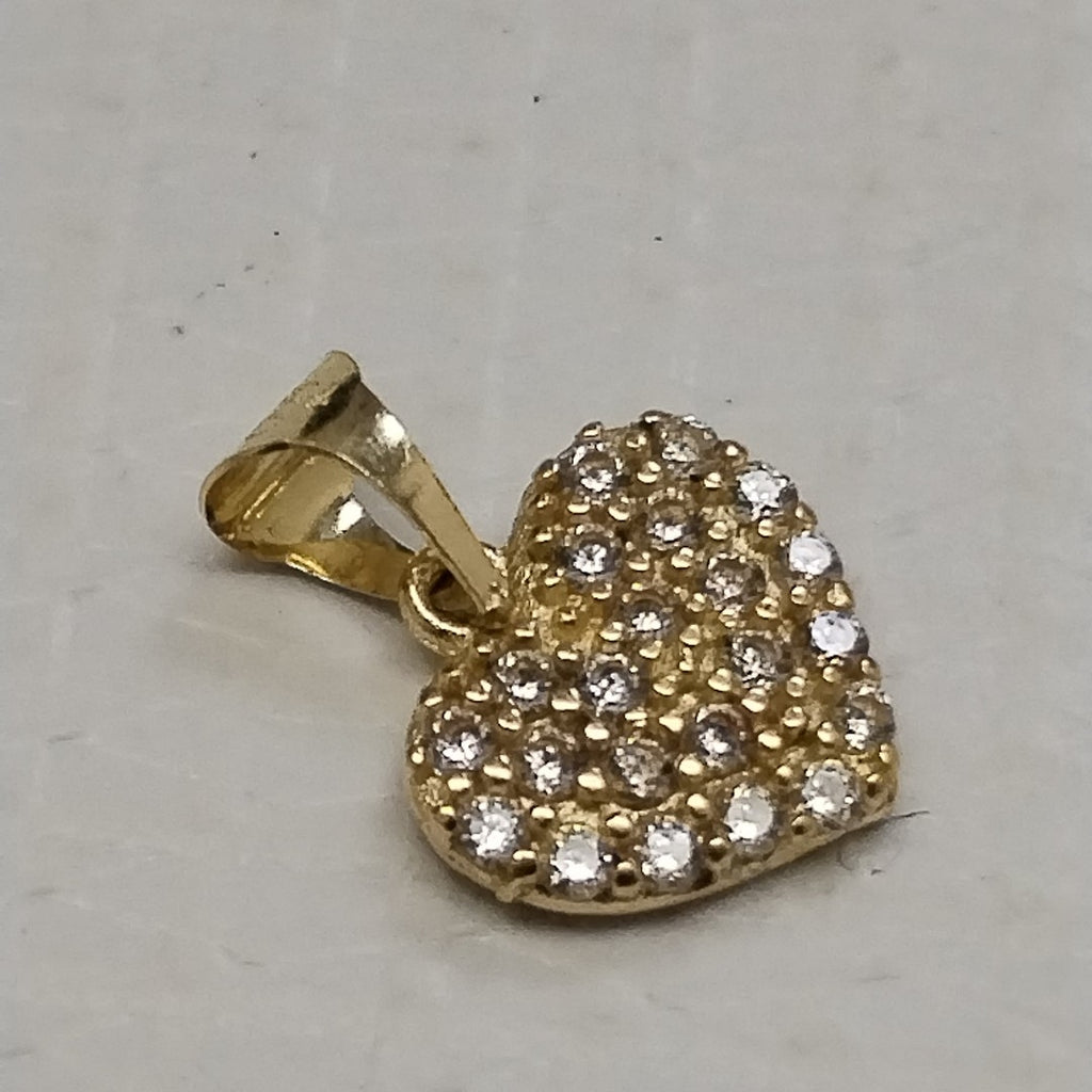 DIJES CORAZON C/CIRCONIA ORO 10K 0.7 GR (NUEVO)