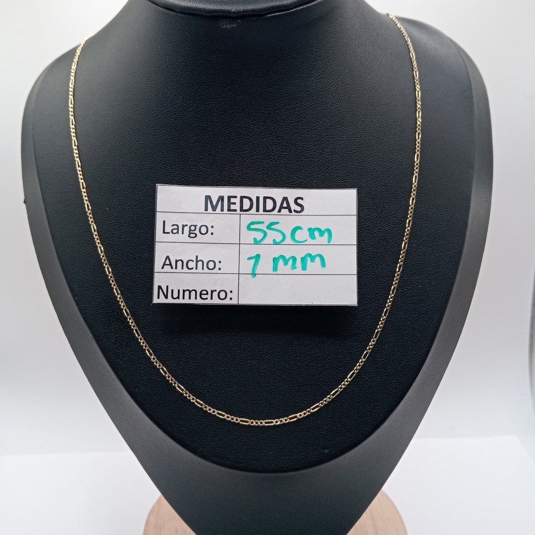 CADENAS TEJIDO 3X1 ORO 14K 55 CM 2.4 GR (NUEVO)