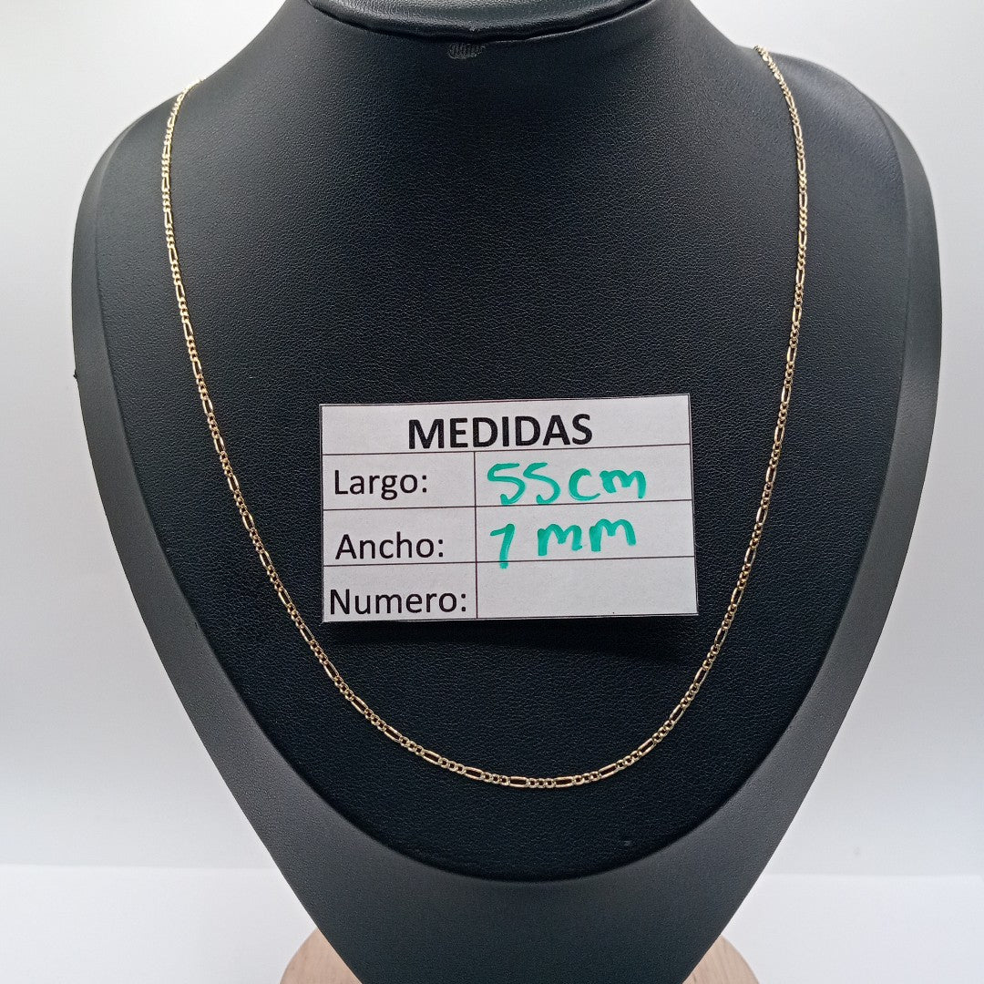 CADENAS TEJIDO 3X1 ORO 14K 55 CM 2.4 GR (NUEVO)