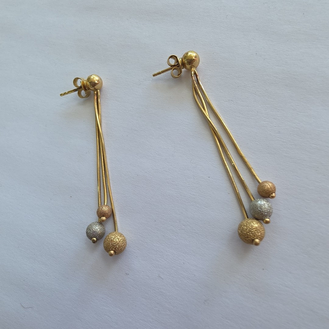 BROQUELES PAR ORO 14 K 4.8 GRMS (SEMINUEVO)