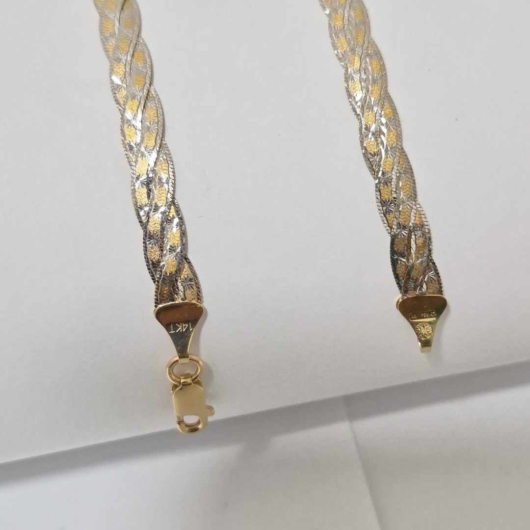 GARGANTILLA ORO, ORO COMBINADO 14 K 11.3 GRMS (SEMINUEVO)