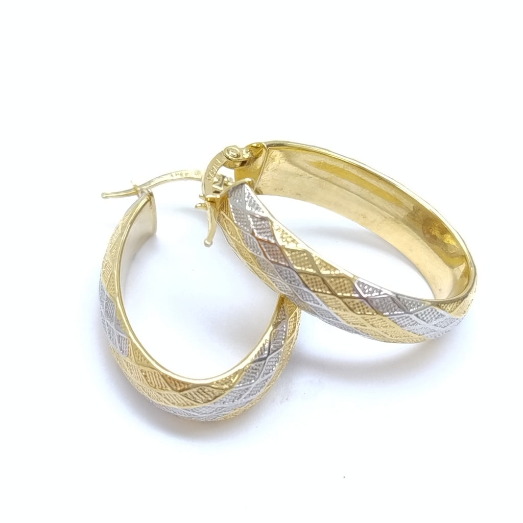 ARRACADAS PAR ORO, RODIADO 14 K 4.3 GRMS (SEMINUEVO)