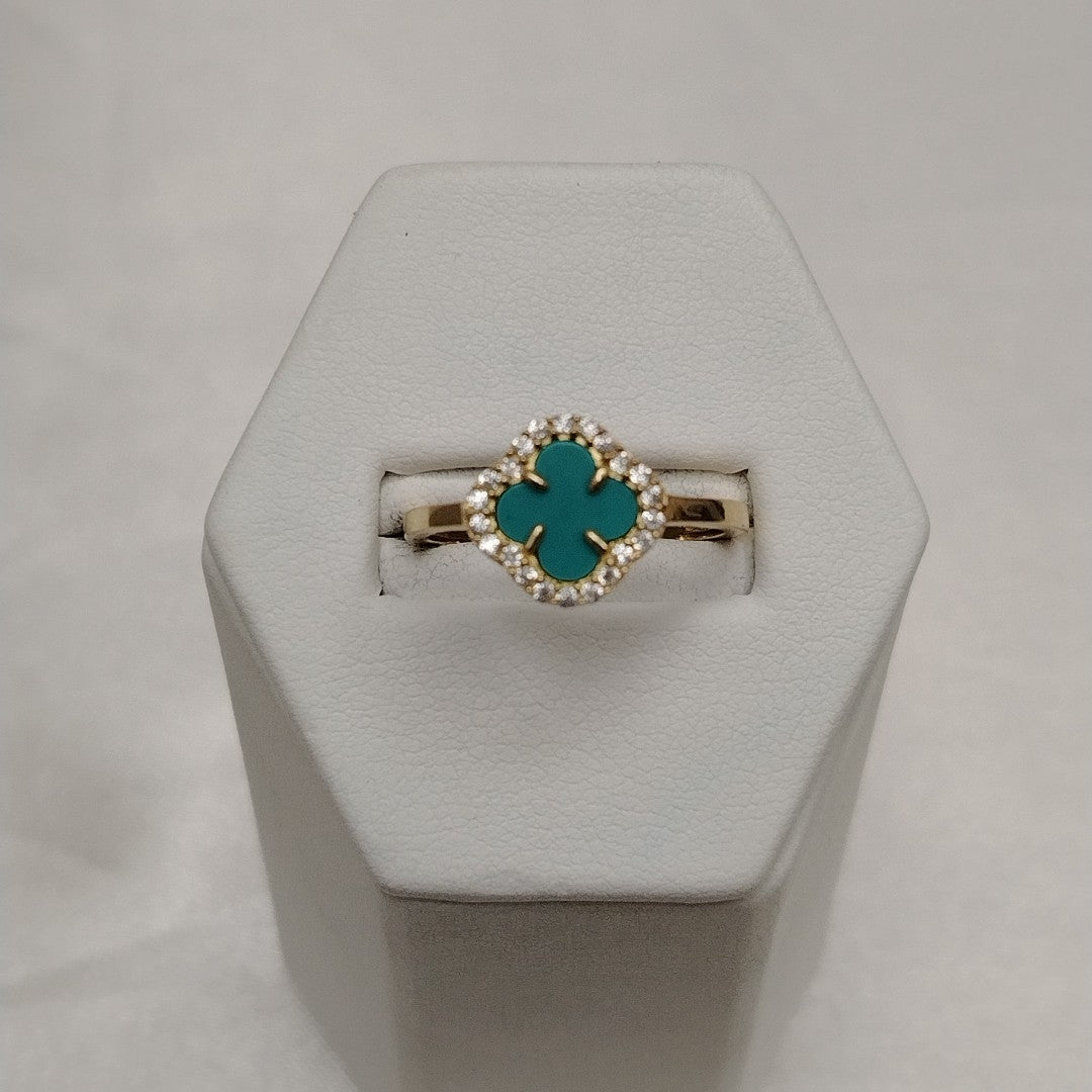 ANILLOS PIEDRA DE COLOR ORO 10K TALLA 8 2.4 GR (NUEVO)
