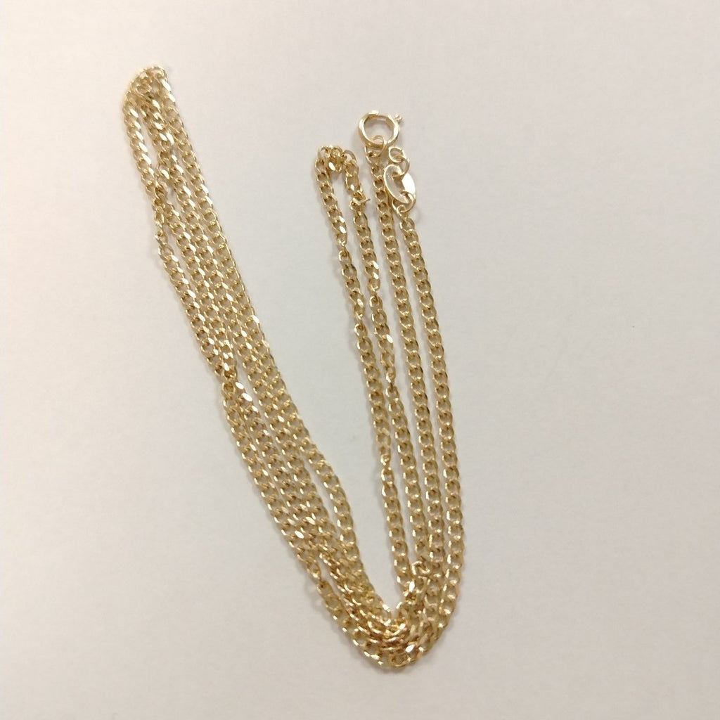 CADENAS TEJIDO BARBADA ORO 10K 60 CM 4.1 GR (NUEVO)