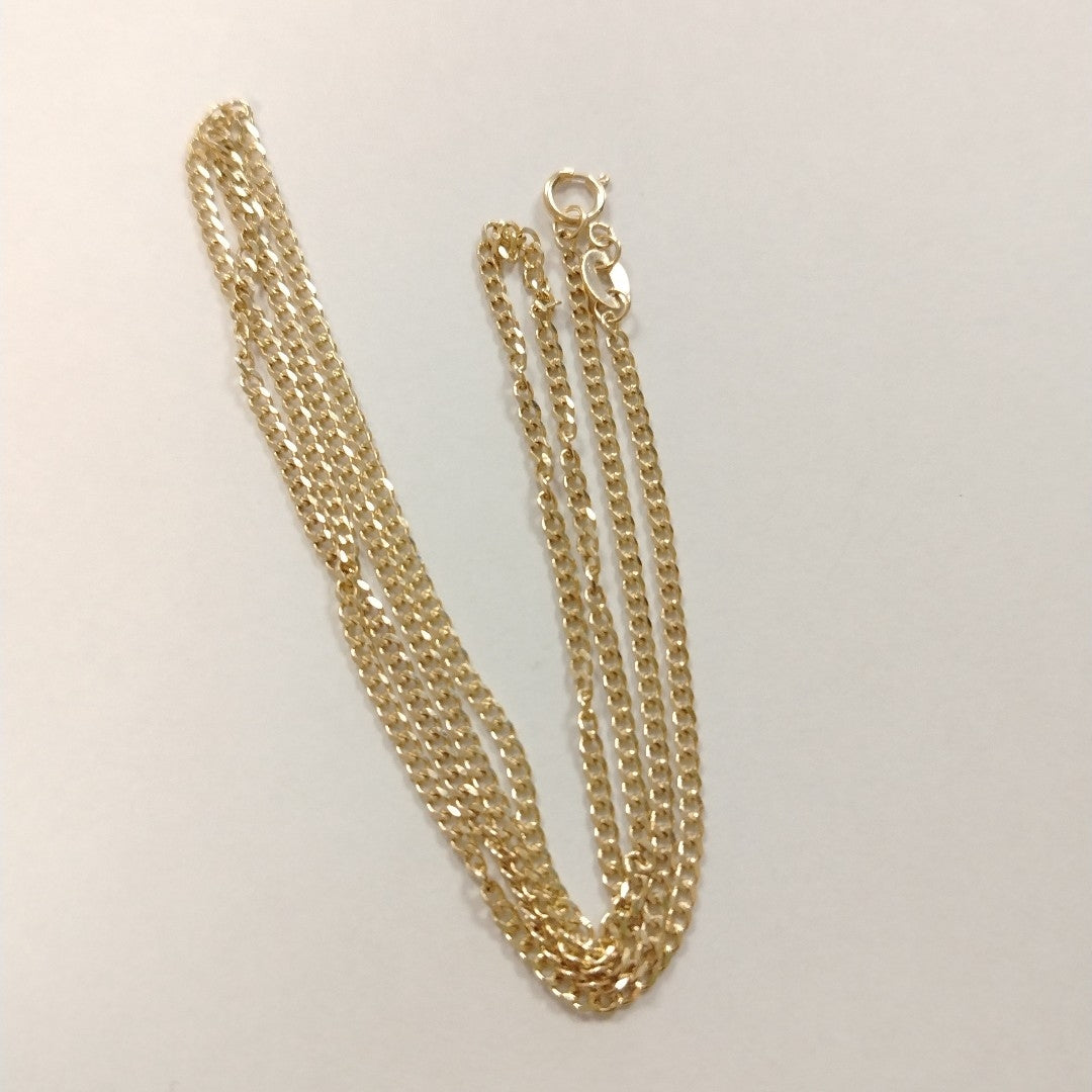 CADENAS TEJIDO BARBADA ORO 10K 60 CM 4.1 GR (NUEVO)