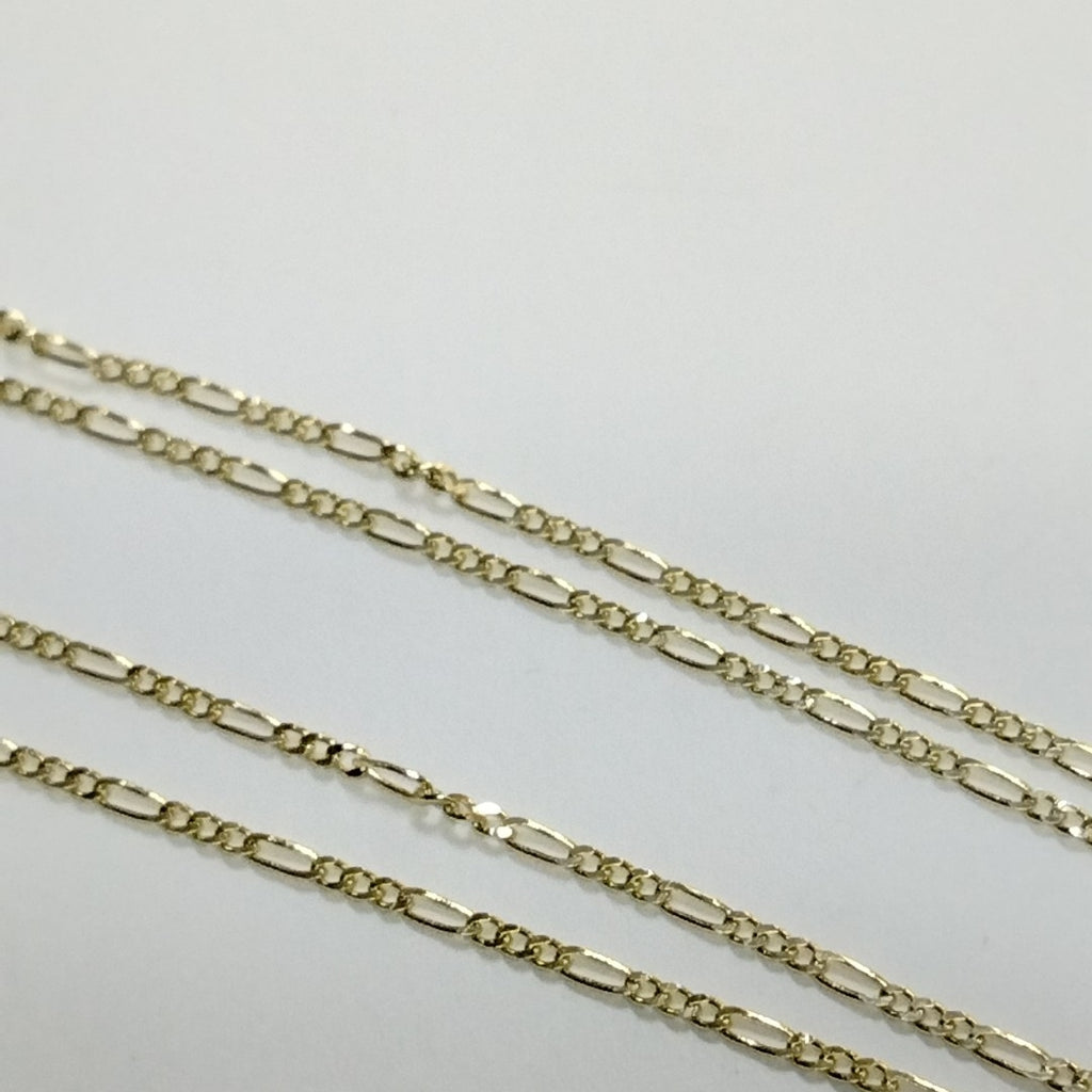 CADENAS TEJIDO 3X1 ORO 14K 55 CM 2.4 GR (NUEVO)