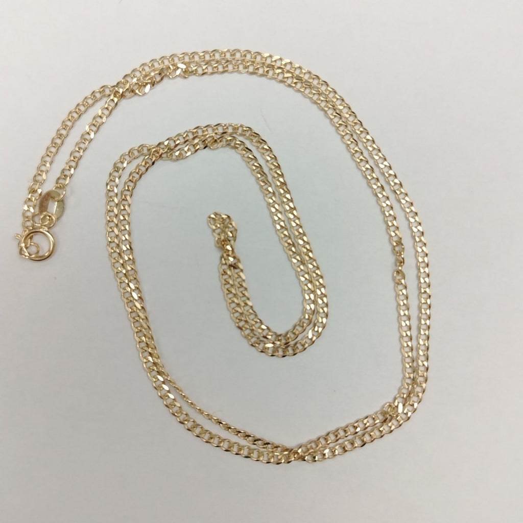CADENAS TEJIDO BARBADA ORO 10K 60 CM 4.1 GR (NUEVO)