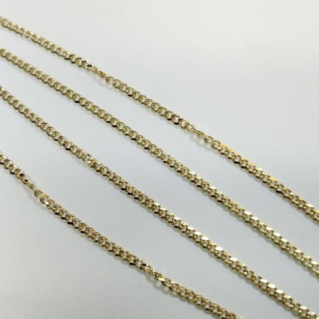 CADENAS TEJIDO BARBADA ORO 10K 50 CM 3.5 GR (NUEVO)