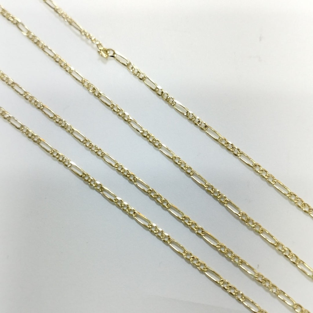 CADENAS 3X1 ORO 14K 55 CM 4 GR (NUEVO)