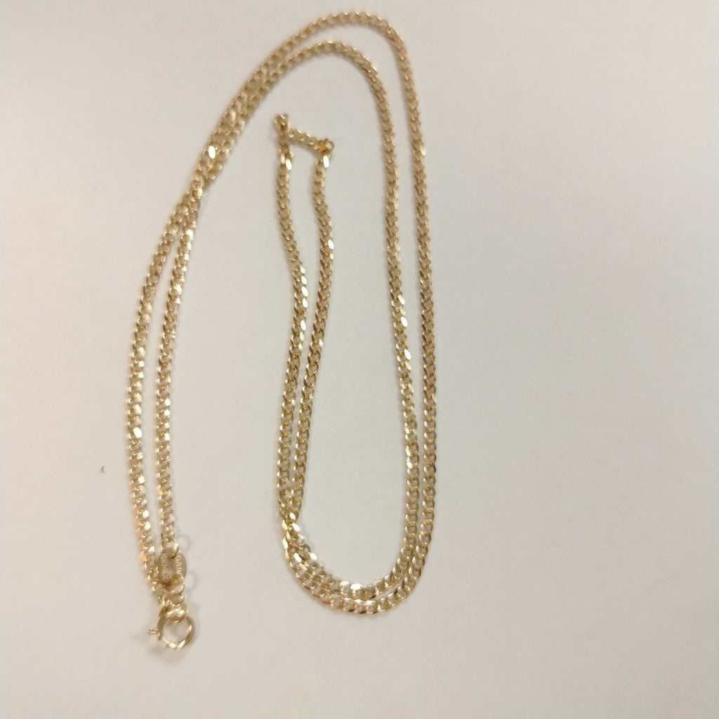 CADENAS TEJIDO BARBADA ORO 10K 55 CM 3.9 GR (NUEVO)