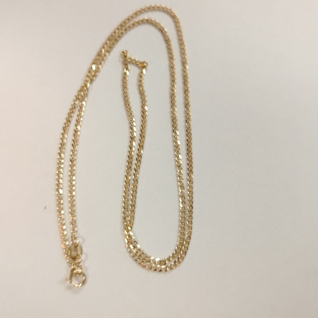 CADENAS TEJIDO BARBADA ORO 10K 55 CM 3.9 GR (NUEVO)