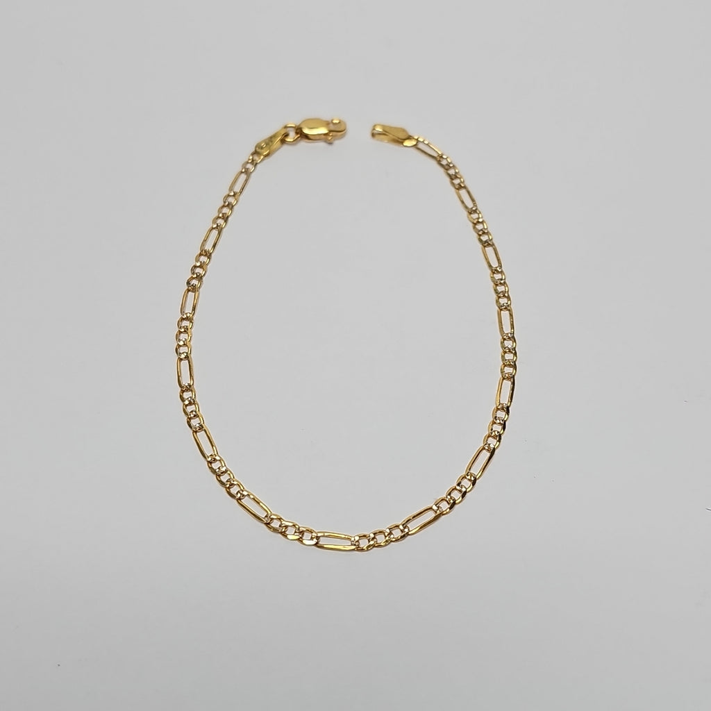 PULSERAS TEJIDO 3X1 DIAMANTADO ORO 10K 18 CM 1.7 GR (NUEVO)