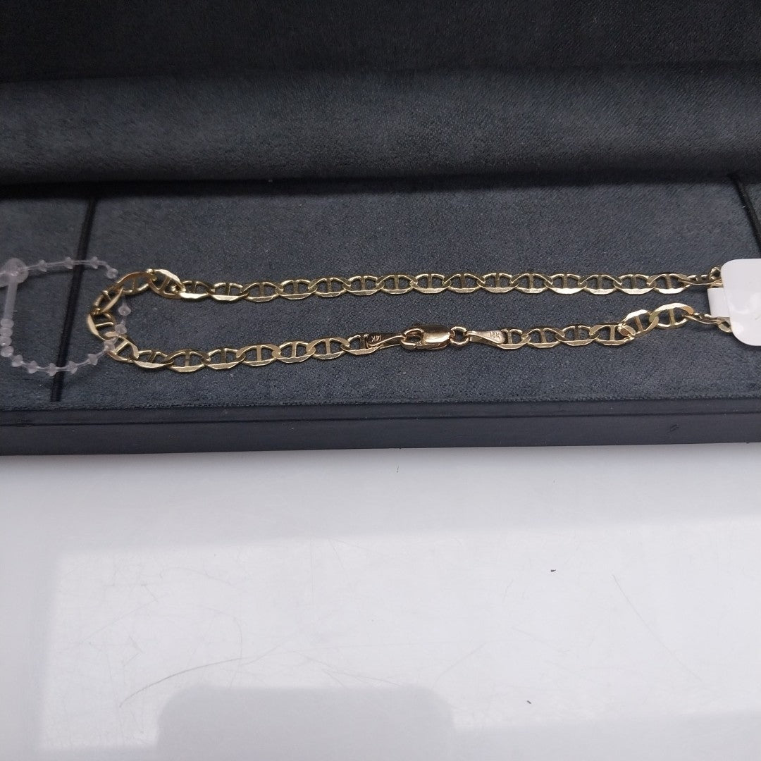 PULSERAS TEJIDO MARINERA ORO 14K 21 CM 3.2 GR (NUEVO)