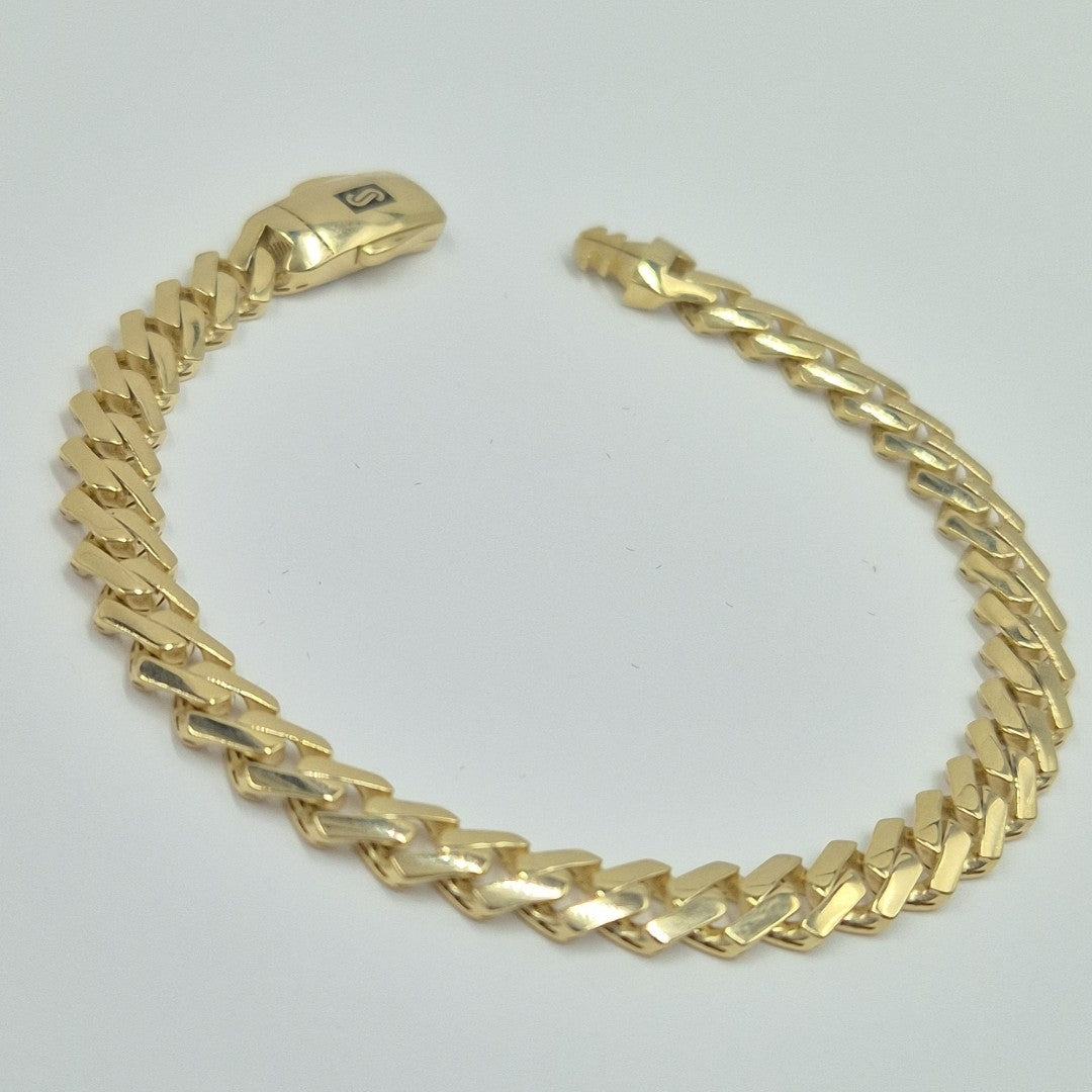 PULSERA MONACO ORO 10K 6.4 (NUEVO)