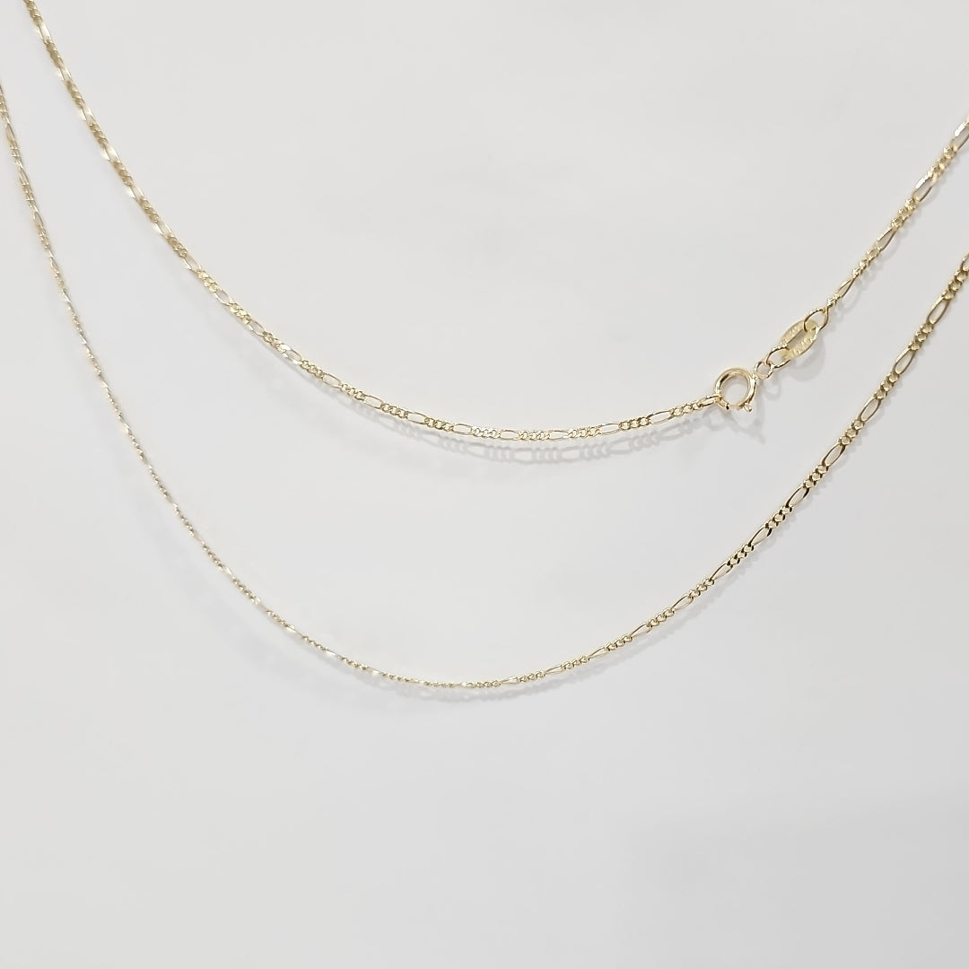 CADENAS TEJIDO 3X1 ORO 14K 55 CM 2.7 GR (NUEVO)