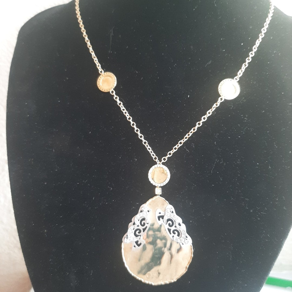 GARGANTILLA ORO, ORO BLANCO 14 K 12.1 GRMS (SEMINUEVO)