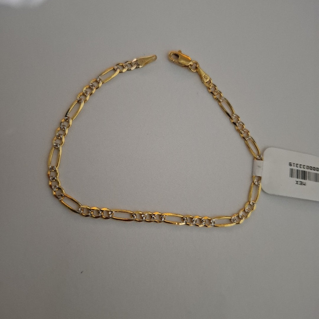 PULSERAS 3X1 DIAMANTADA ORO 14K 18 CM 3 GR (NUEVO)