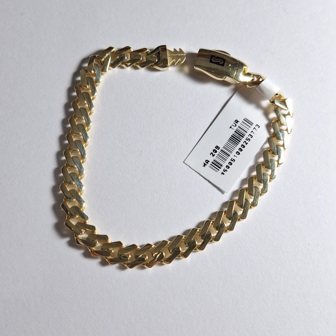 PULSERA MONACO ORO 14K 6.8 (NUEVO)