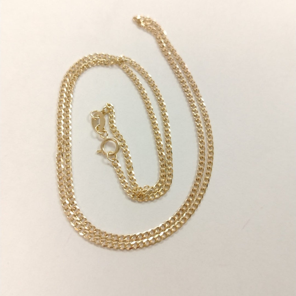 CADENAS TEJIDO BARBADA ORO 10K 50 CM 3.5 GR (NUEVO)