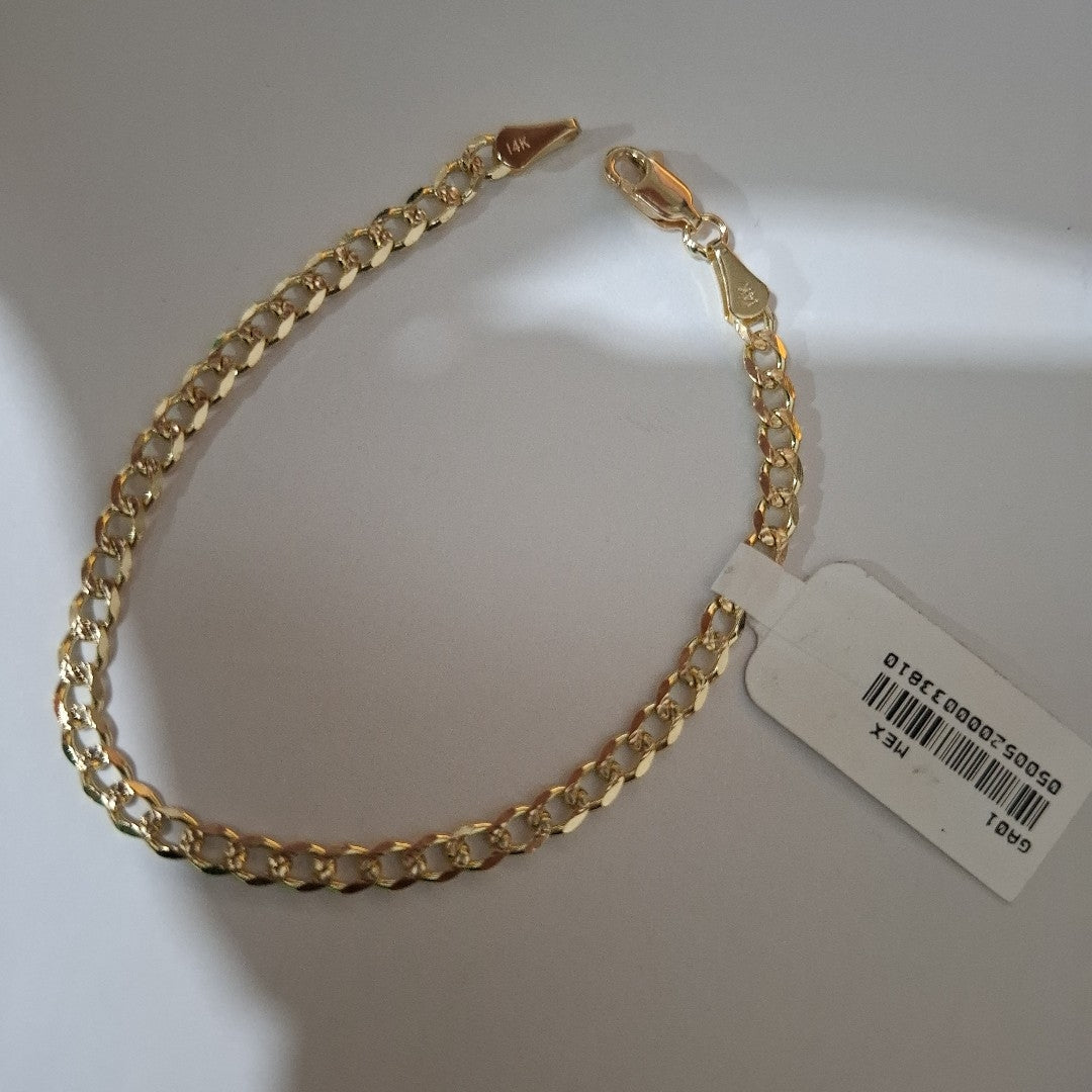PULSERAS BARBADA ORO 14K 18 CM 4.6 GR (NUEVO)