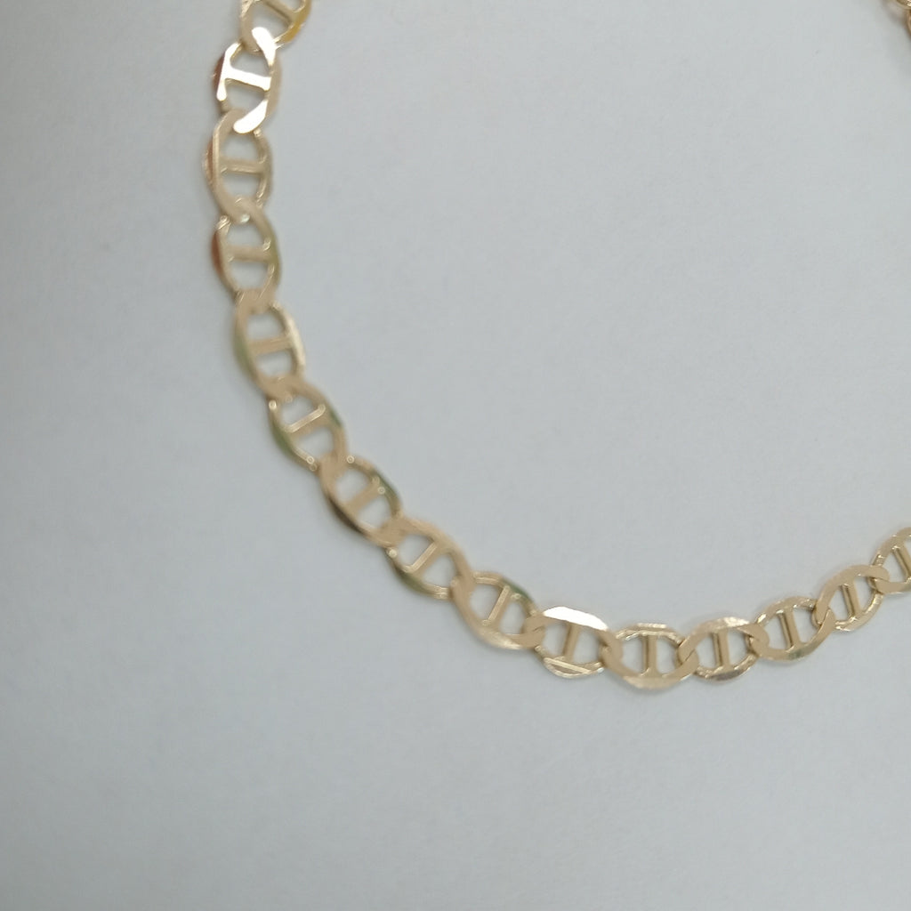 PULSERAS TEJIDO MARINERA ORO 14K 18 CM 2.9 GR (NUEVO)