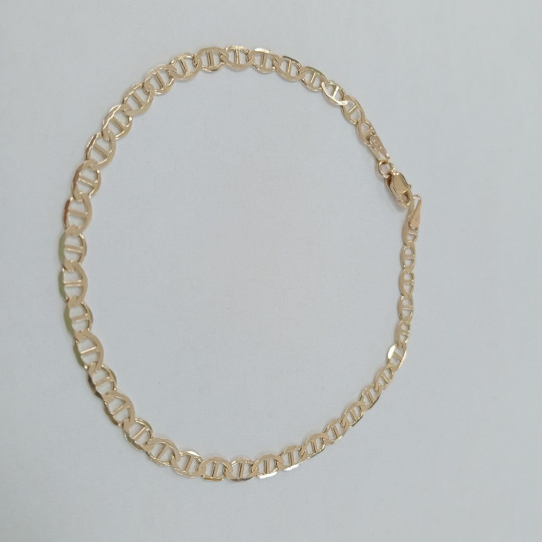 PULSERAS TEJIDO MARINERA ORO 14K 21 CM 3.3 GR (NUEVO)