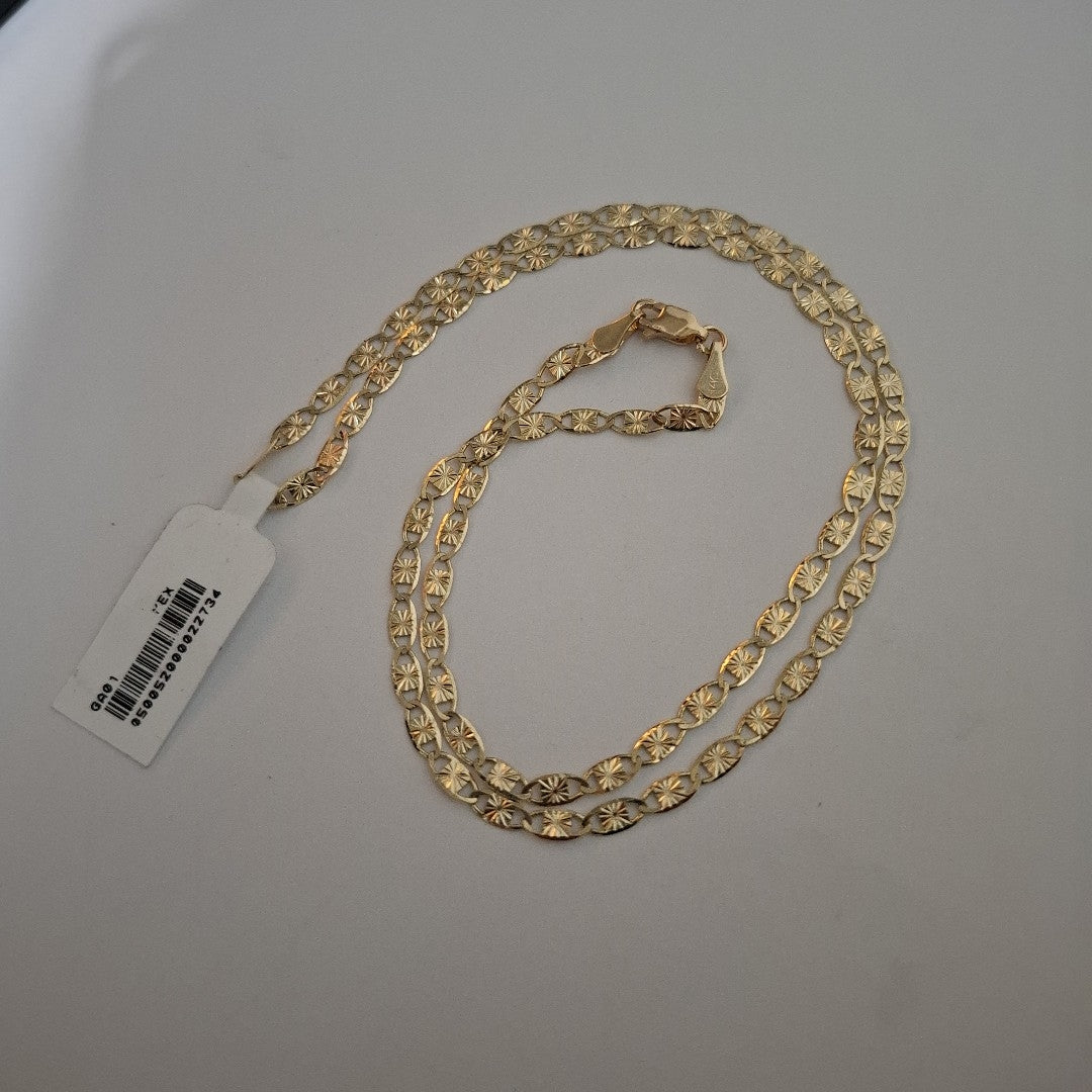CADENAS TEJIDO GUCHI ORO 14K 55 CM 7.1 GR (NUEVO)