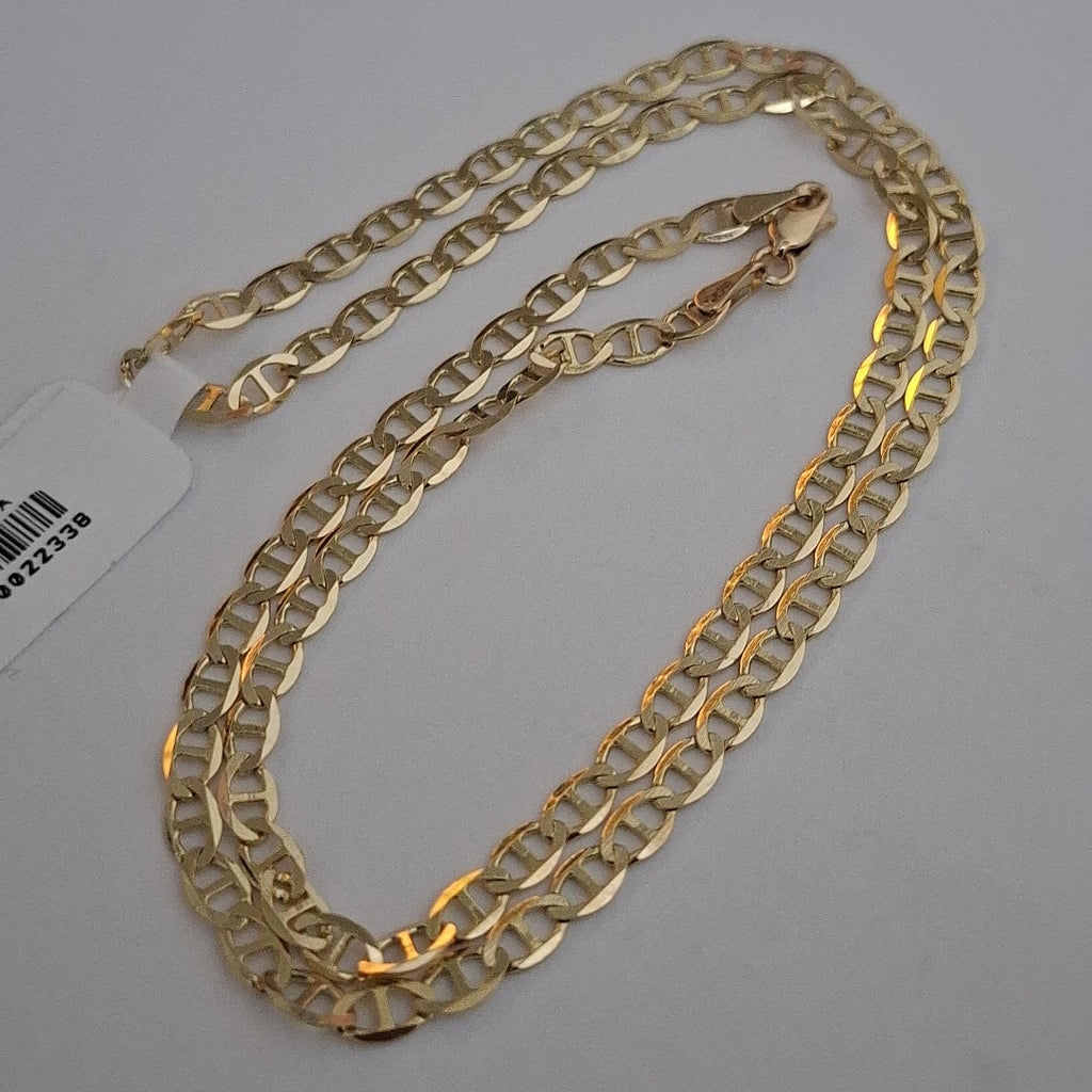 CADENAS TEJIDO MARINERA ORO 14K 50 CM 7.8 GR (NUEVO)