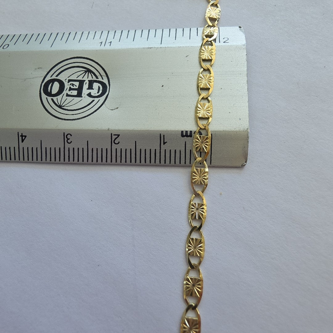 PULSERAS GUCHI ORO 14K 18 CM 2.8 GR (NUEVO)
